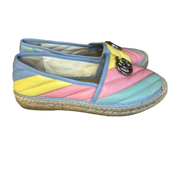 GUCCI MARMONT RAINBOW PASTEL ESPADRILLES
